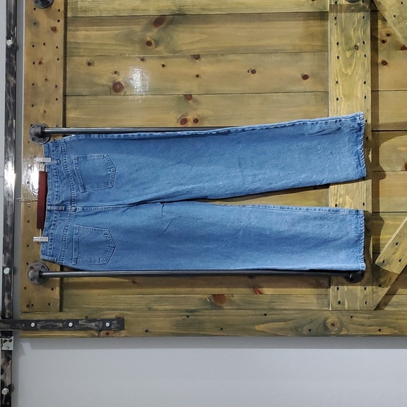 WIDE LEG DENIM BLUE JEANS SIZE 12 - Picture 5 of 7